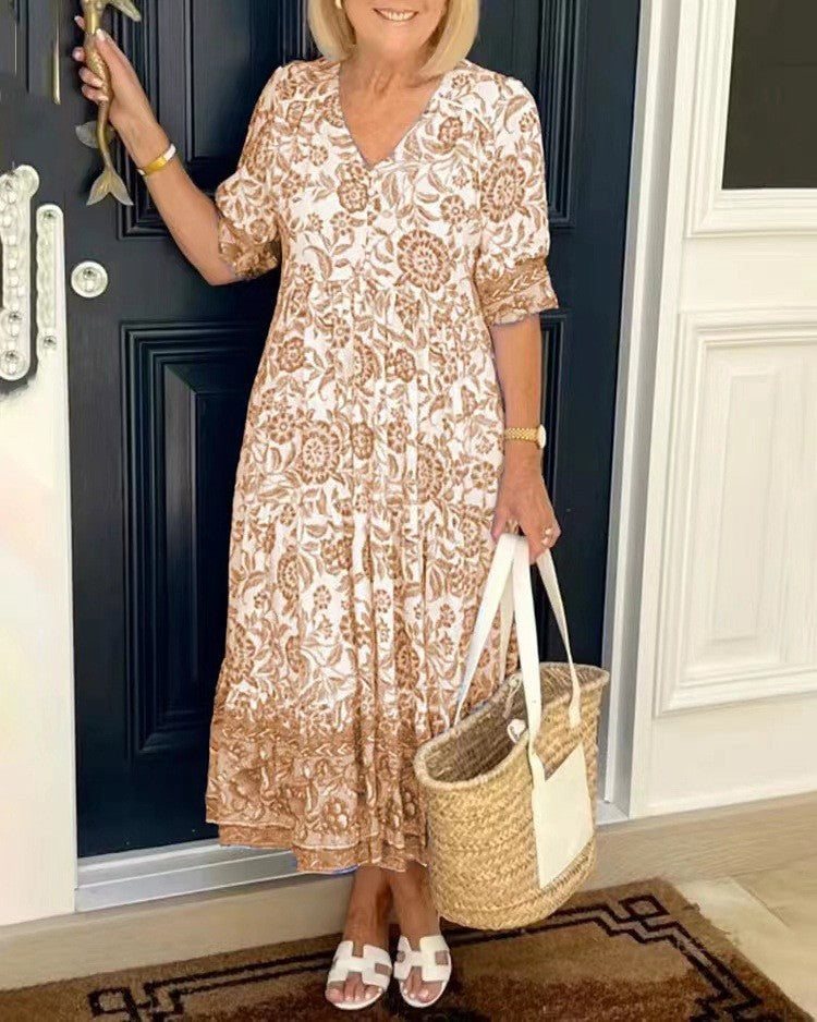 Estella™ | Graceful V-Neck Maxi