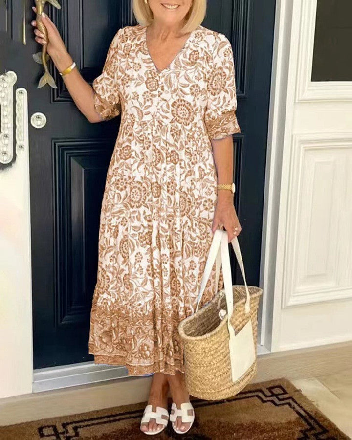 Estella™ | Graceful V-Neck Maxi