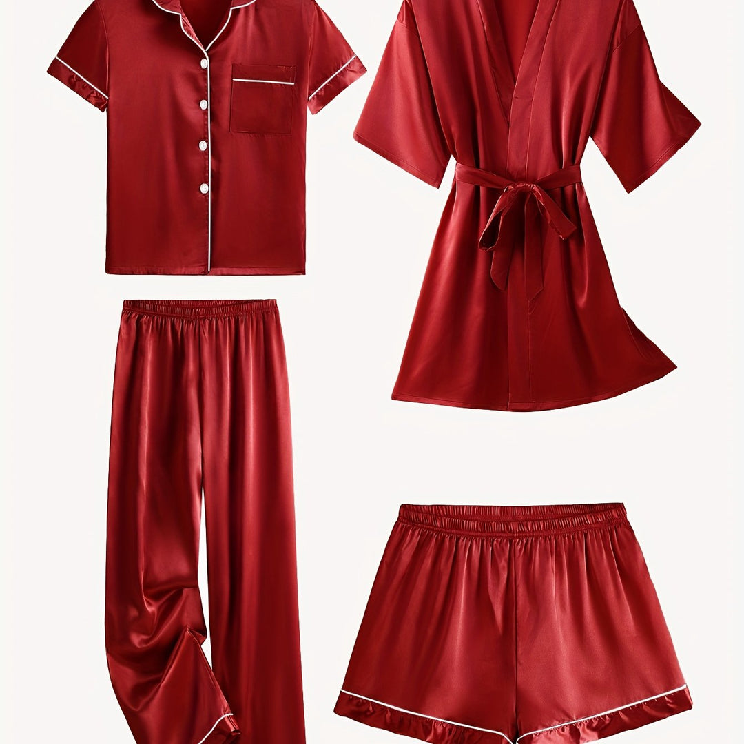 Victoria™ | 4-Piece Elegant Lounge & Robe Set
