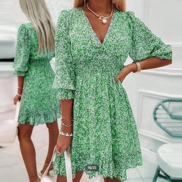 -Thessaly™ | Elegant Floral Maxi Dress-