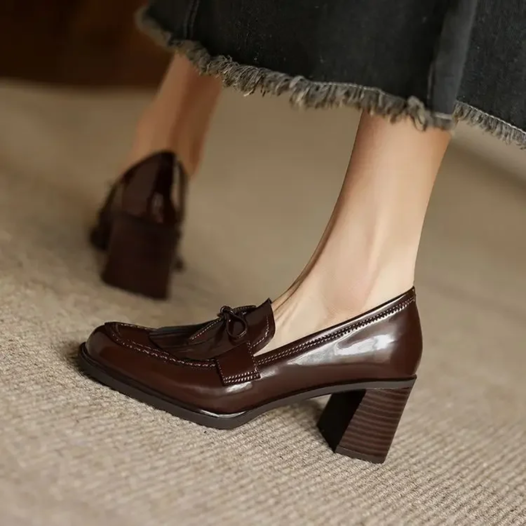 Eleanor™ | Tassel Loafer Heel Pumps