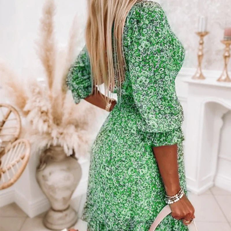 -Thessaly™ | Elegant Floral Maxi Dress-