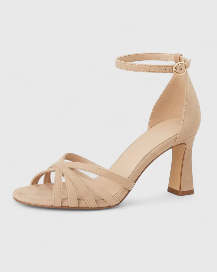 Elowen™ | Minimal Ankle Strap Block Heel Sandals