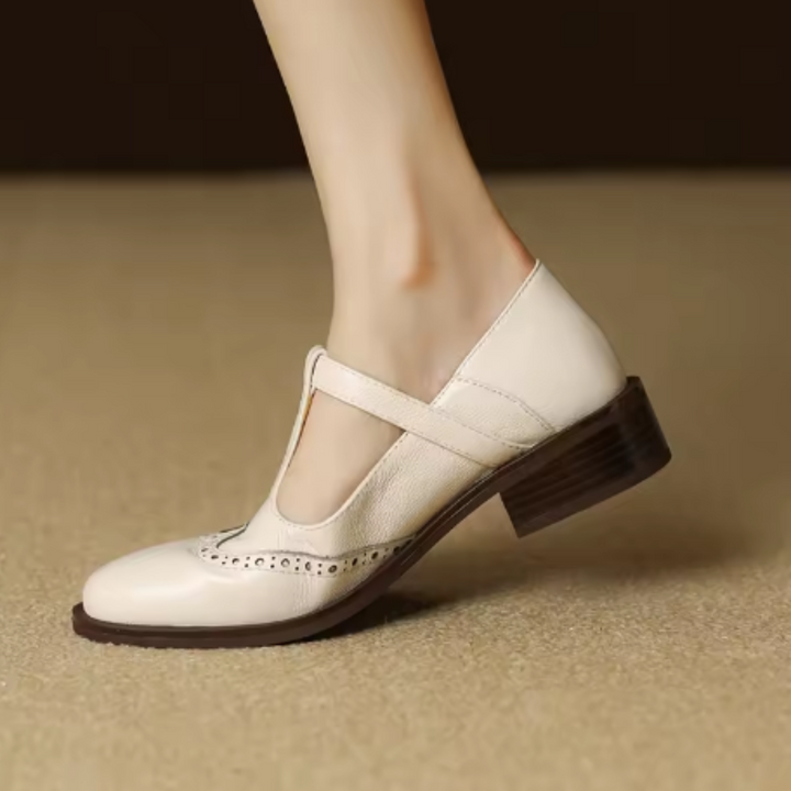 Margaux™ | T Strap Mary Jane Block Heel Shoes