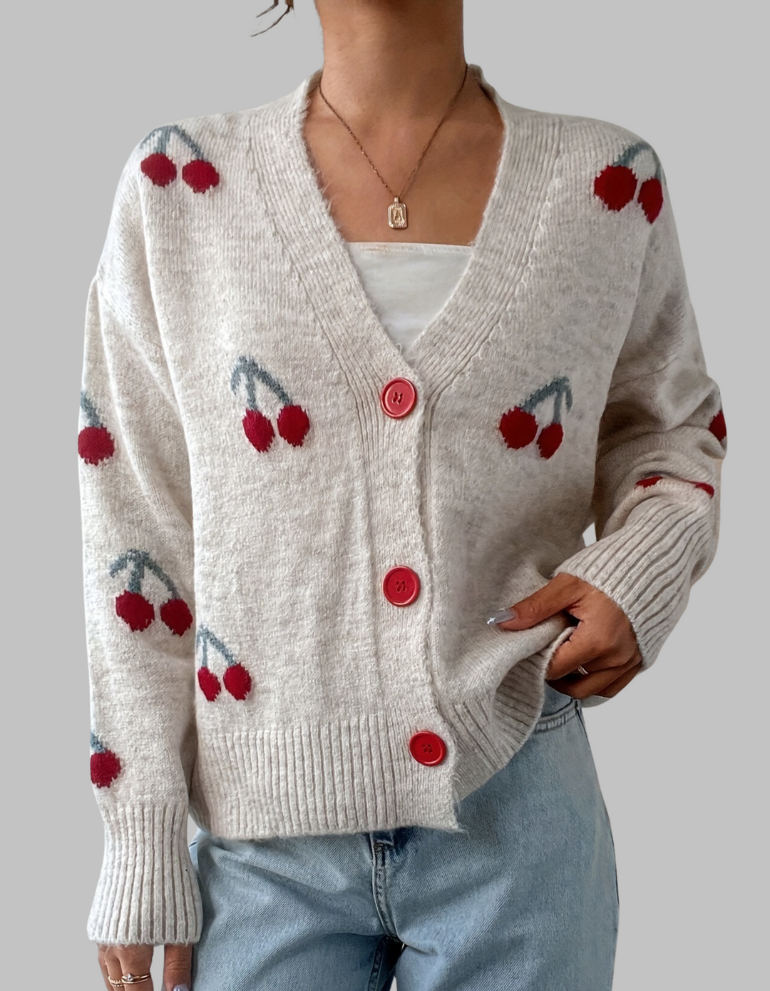 Naomi | Chic Button Front Long Sleeve Cardigan