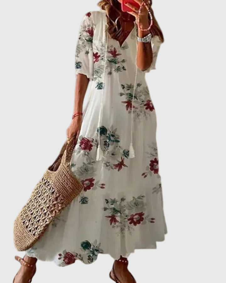 Lila™ | Boho Vintage Maxi Dress