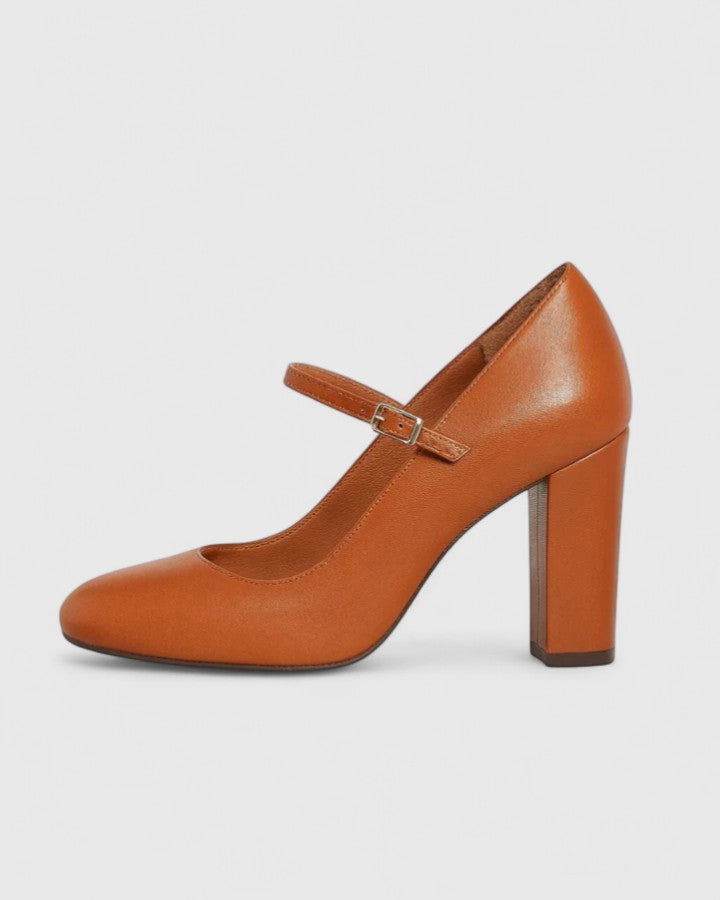 Maribel™ | Classic Ankle Strap Block Heel Pumps