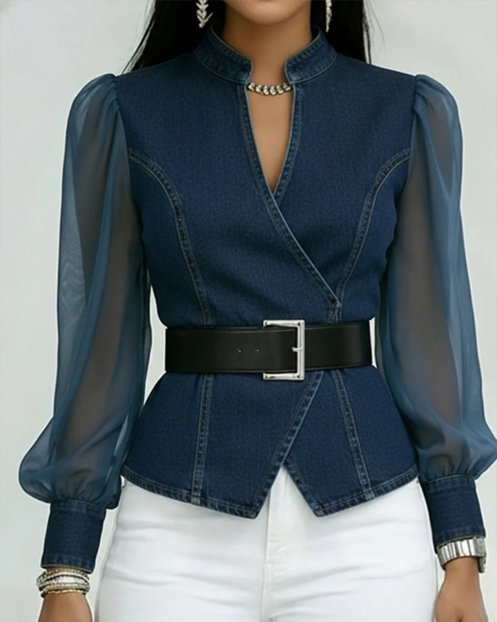 Alessia™ | Structured Chiffon Sleeve Top