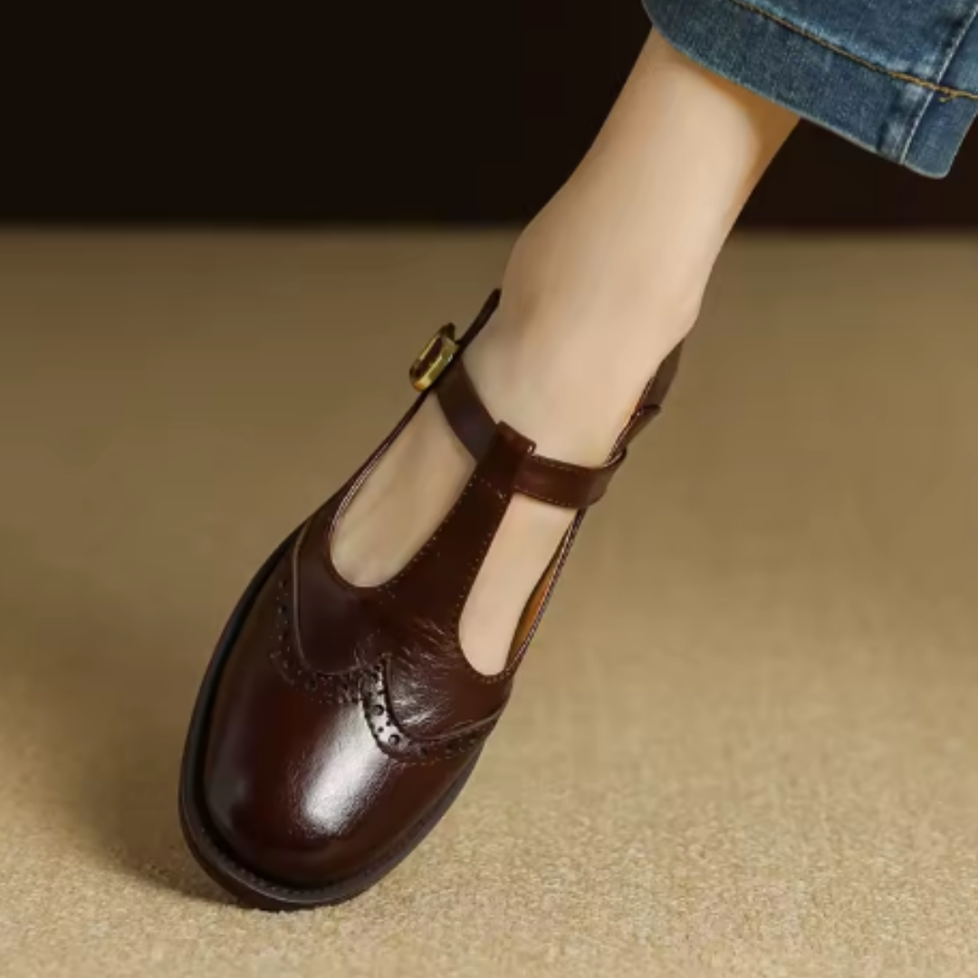 Margaux™ | T Strap Mary Jane Block Heel Shoes