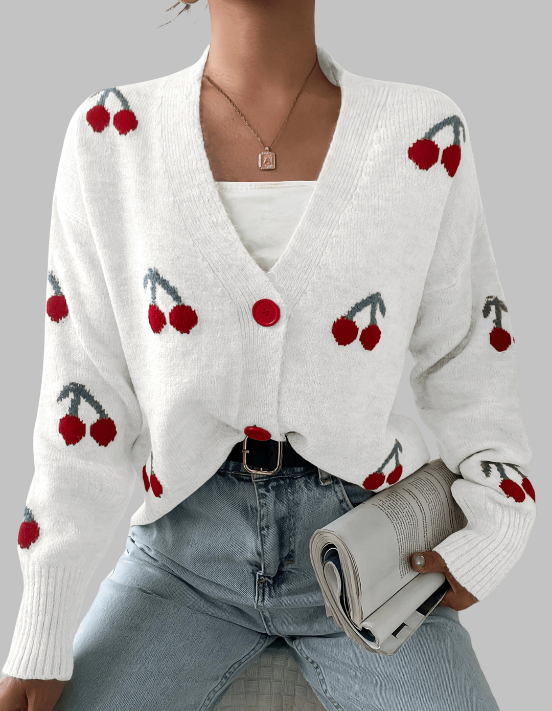Naomi | Chic Button Front Long Sleeve Cardigan
