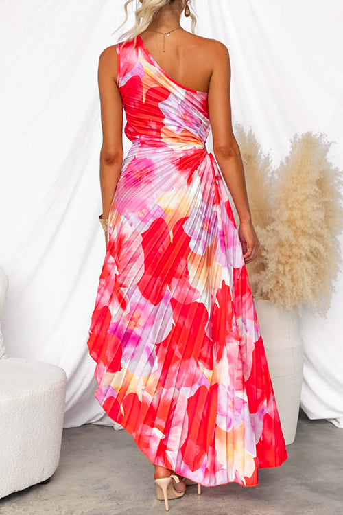 Ida™ | Pleated One-Shoulder Maxi