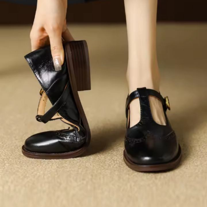 Margaux™ | T Strap Mary Jane Block Heel Shoes