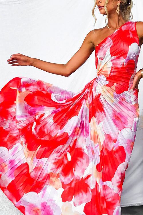 Ida™ | Pleated One-Shoulder Maxi