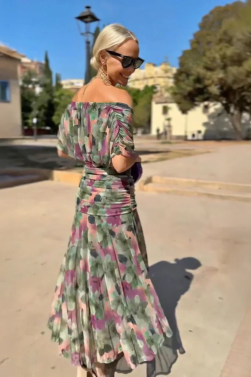 Kaye™ | Coral Glow Evening Dress