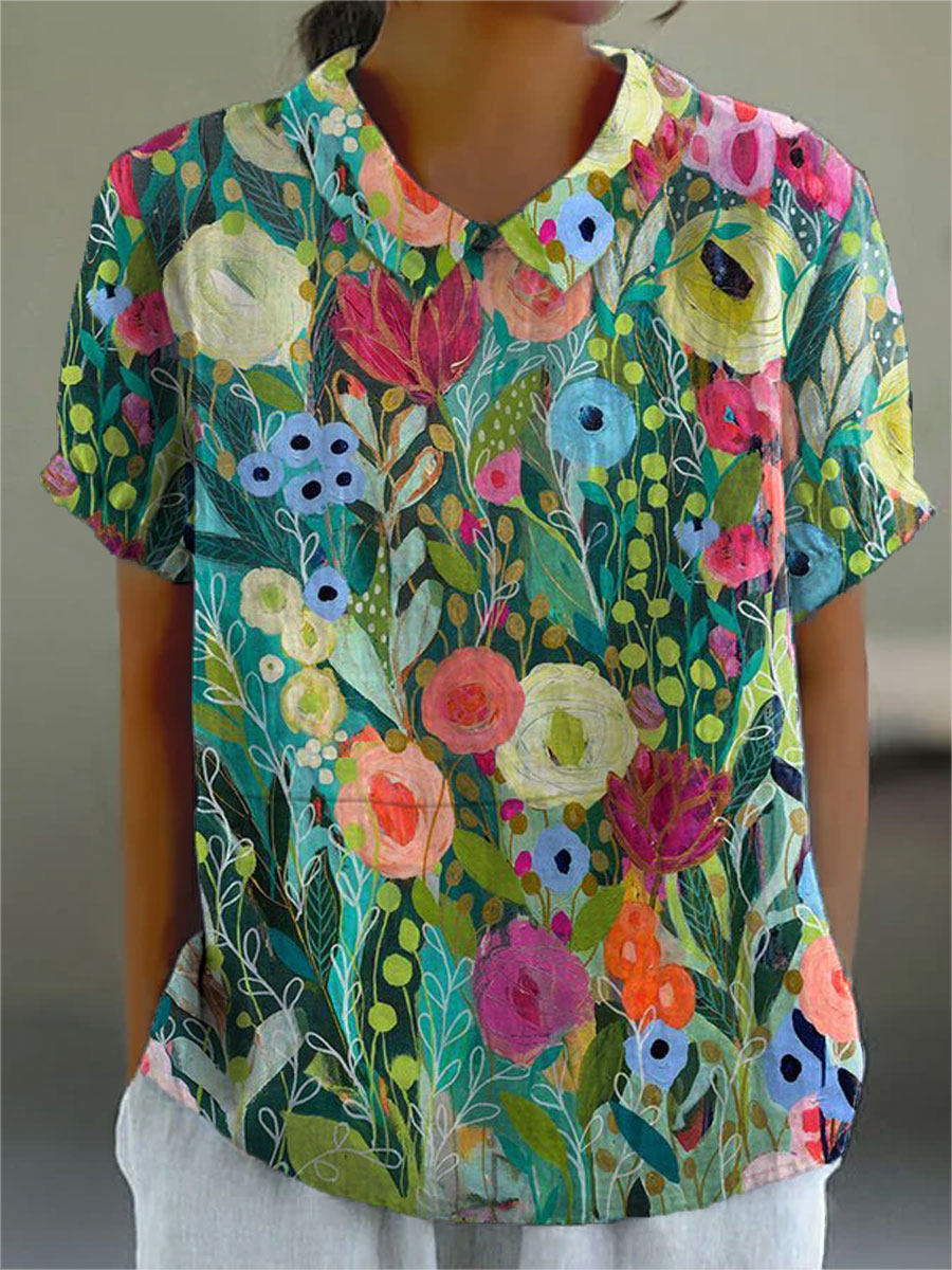 Ines™ | Watercolor Floral Shirt