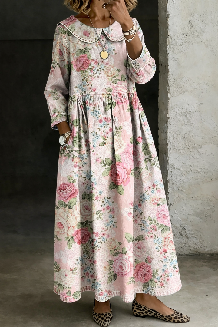 Agatha™ | Floral Collar Vintage Dress