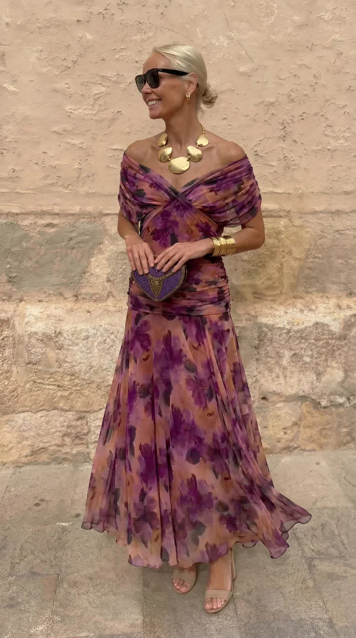 Kaye™ | Coral Glow Evening Dress