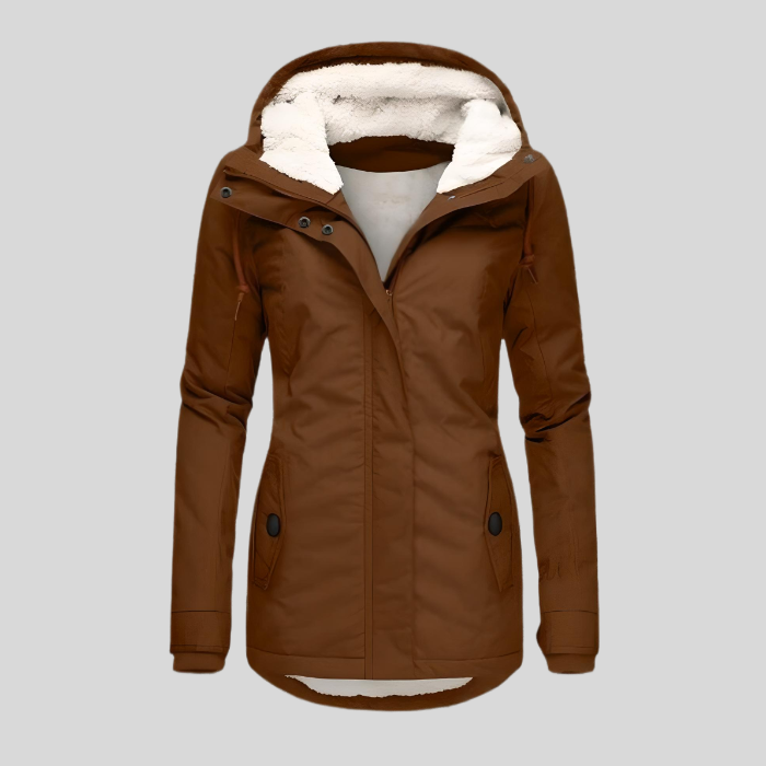 Amanda | Long Jacket with Hood and Lining