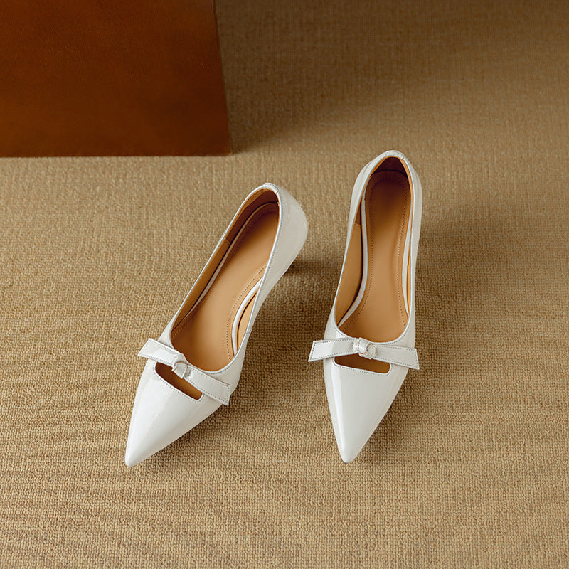 Rosalie™ | Bow Detail Flared Heel Pumps