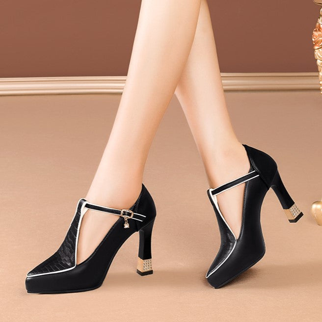 Noelle™ | Jeweled T-Bar Pumps