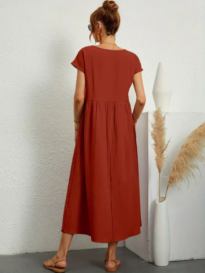 -Ursina™ | Fluid Midi Dress-