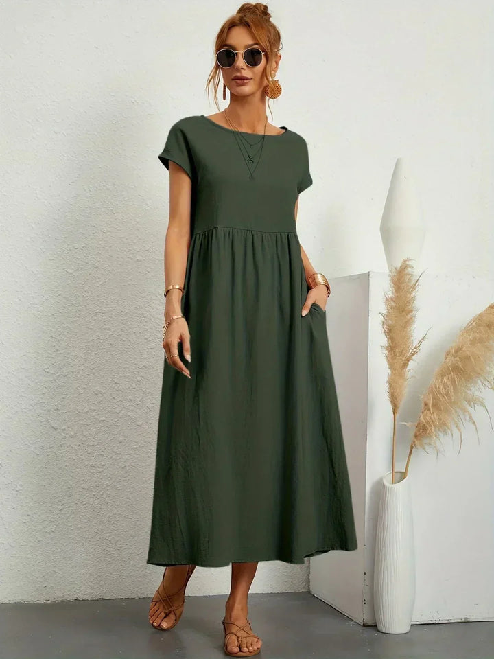 -Ursina™ | Fluid Midi Dress-