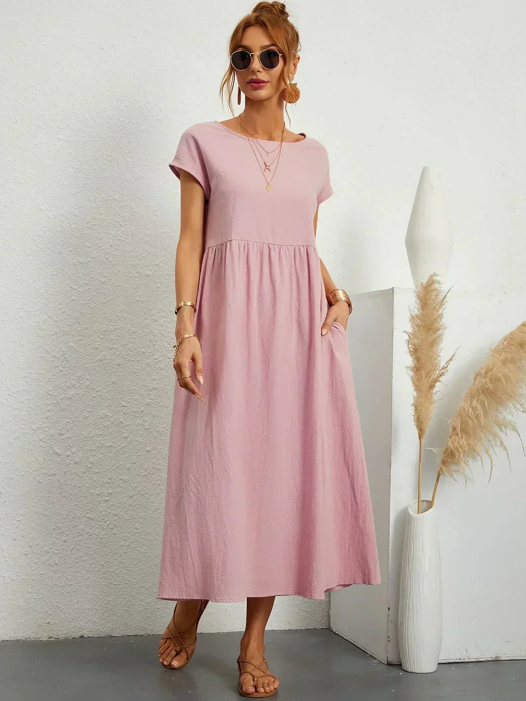 -Ursina™ | Fluid Midi Dress-