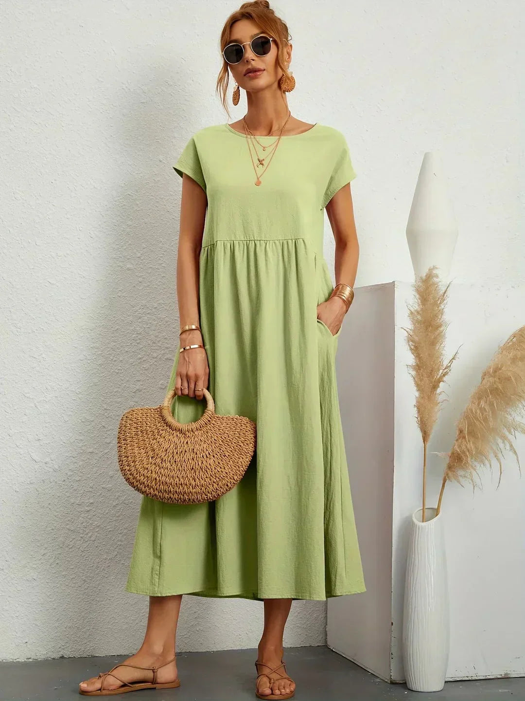 Ursina™ | Fluid Midi Dress.