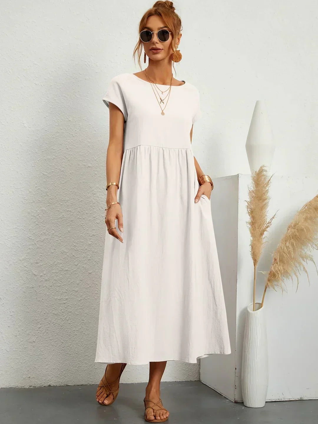-Ursina™ | Fluid Midi Dress-