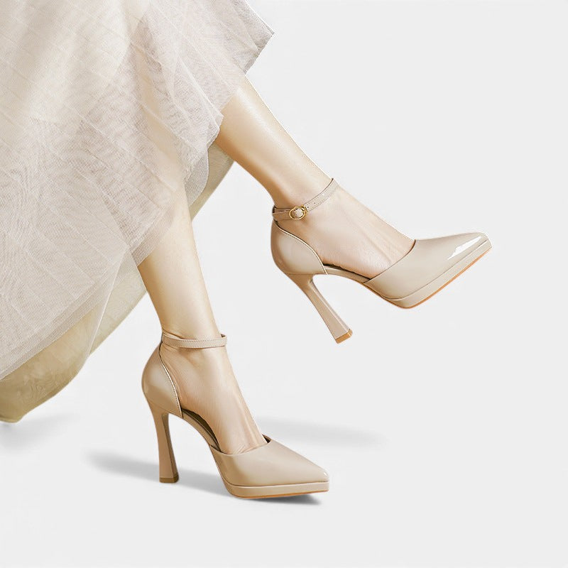 Vivienne™ | Ankle Strap Block Heel Pumps