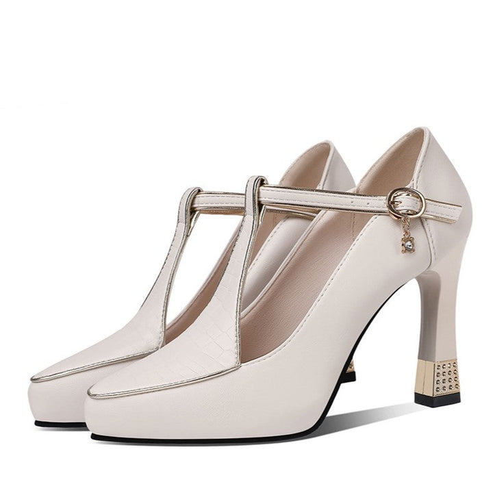 Noelle™ | Jeweled T-Bar Pumps