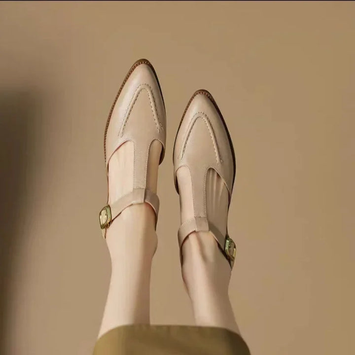 Sabine™ | Bold Buckle Low Heel Shoes