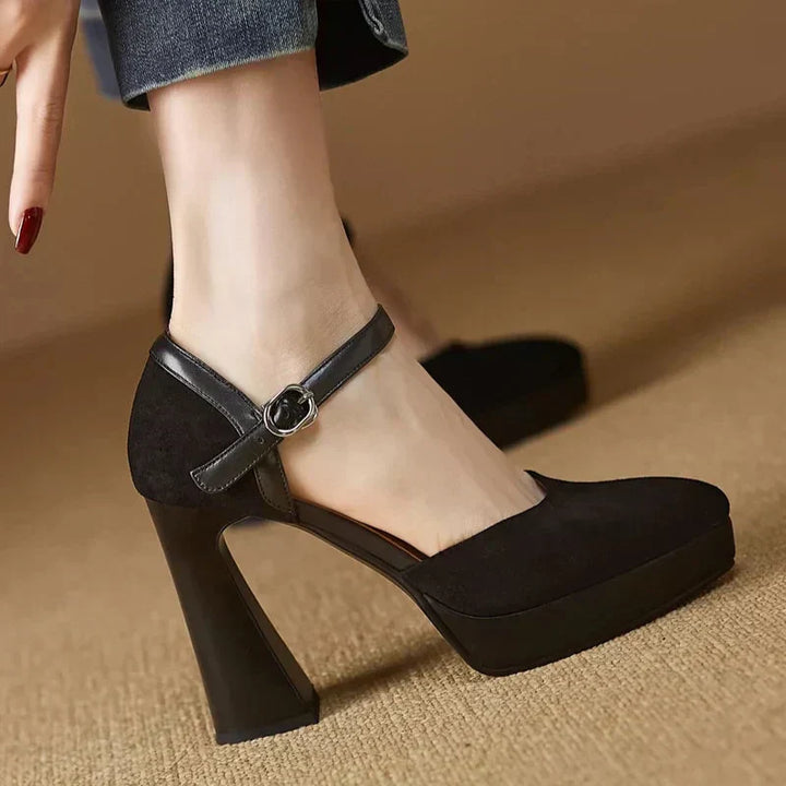 Aveline™ | Ankle Strap Platform Heel Pumps