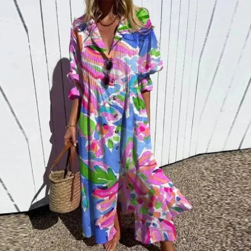 -Soleil™ | Breezy Boho Maxi Dress-