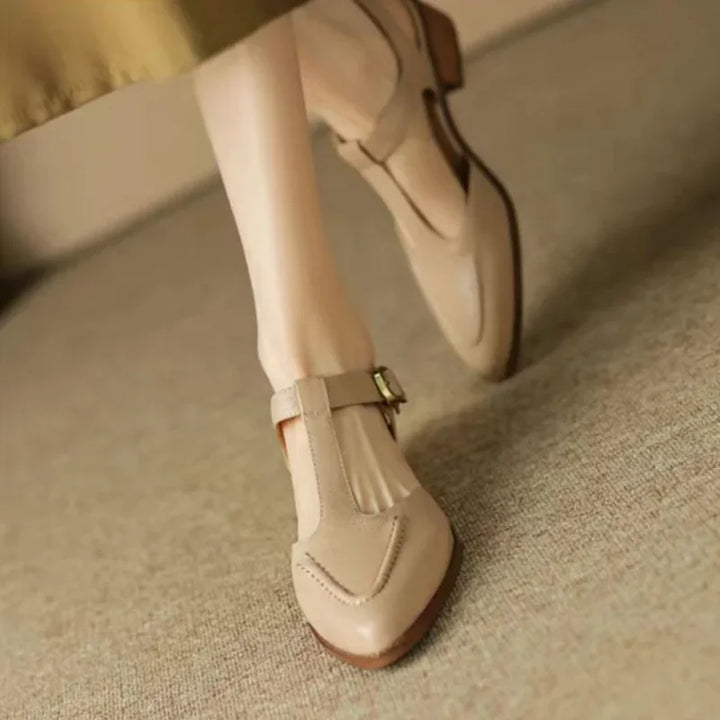 Sabine™ | Bold Buckle Low Heel Shoes