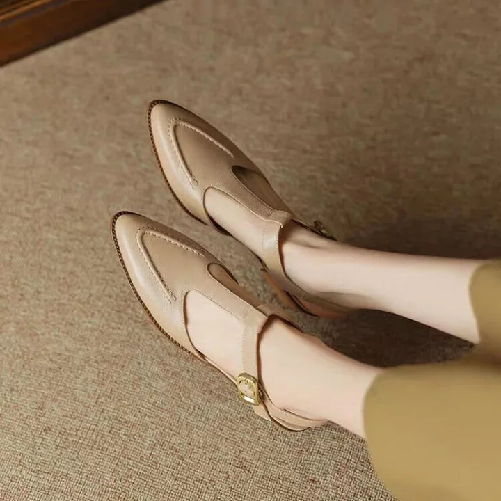 Sabine™ | Bold Buckle Low Heel Shoes