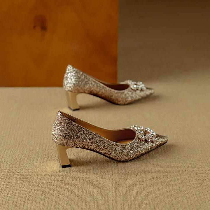 Celeste™ | Crystal Buckle Evening Pumps
