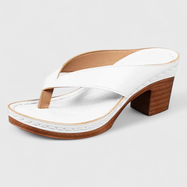 Alessia™ | Minimal Toe Loop Block Heel Sandals