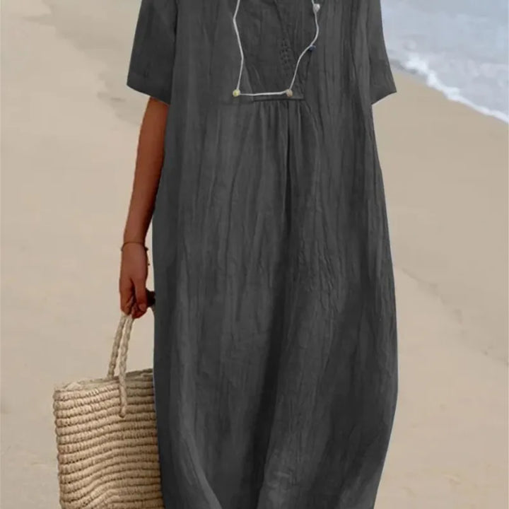 -Silvana™ | Relaxed Textured Maxi Dress-