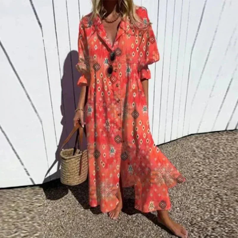 -Soleil™ | Breezy Boho Maxi Dress-