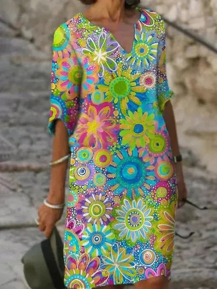 -Anouk™ | Vibrant Floral Maxi Dress-