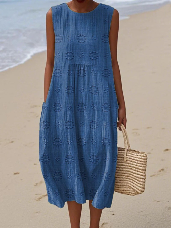 Clara™ | Effortless Embroidered Midi Dress