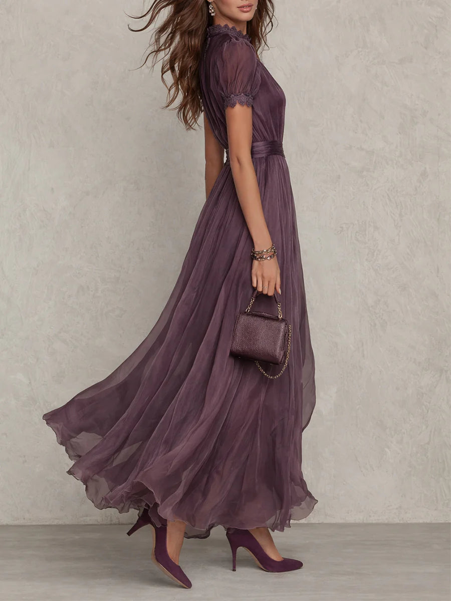 Pippa™ | Chiffon Lace Trim Maxi