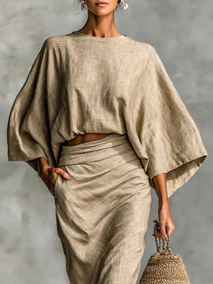 -Flavia™ | Skirt Two-Piece Set-
