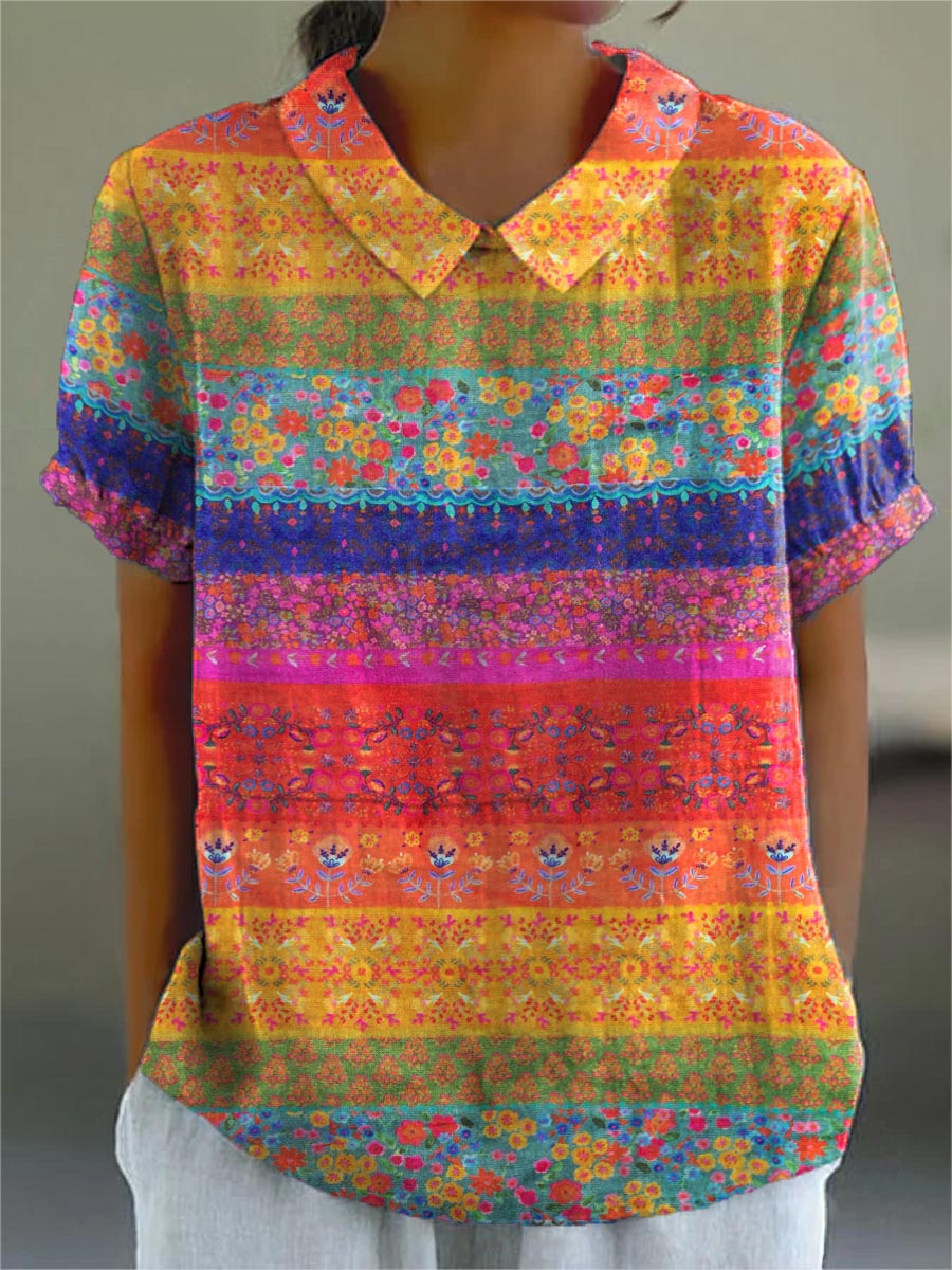 Rosette™ | Floral Striped Shirt