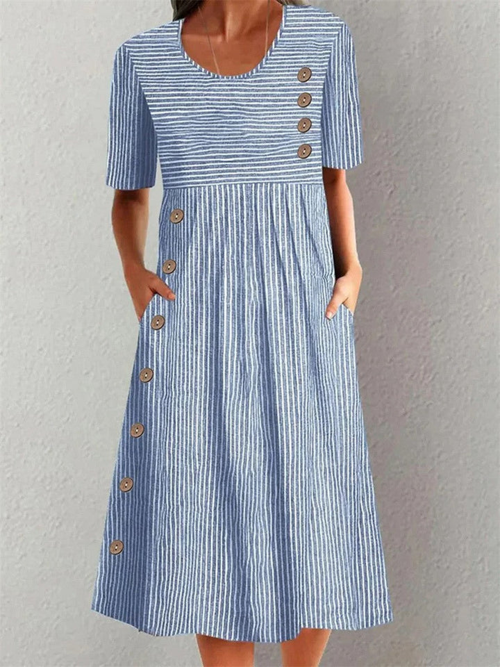Astrid™ | Crisp Striped Summer Maxi
