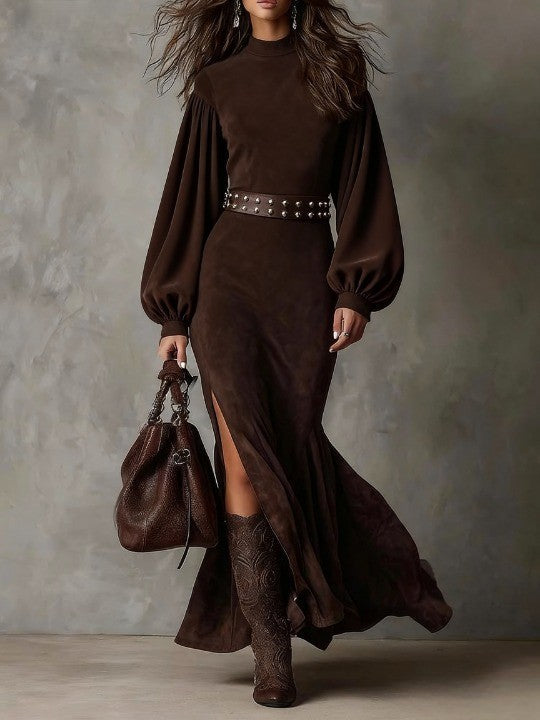 Eleanor™ | Vintage Lantern Sleeve Maxi Dress