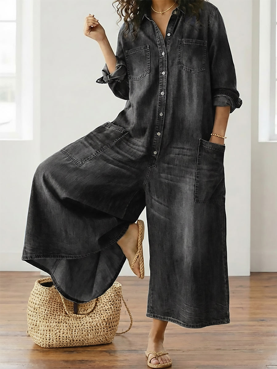 Romy™ | Vintage Washed Jumpsuit