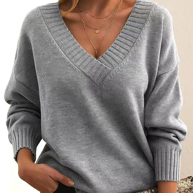Charlotte | Relaxed V-Neck Knit Sweater